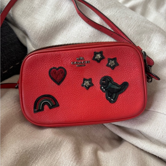 Coach Crossbody embroidery fun crossbody wallet handbag - Picture 1 of 8
